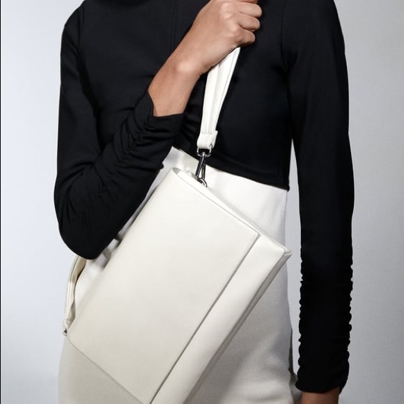 Zara Bags Zara White Minimalist Leather Crossbody Bag Poshmark
